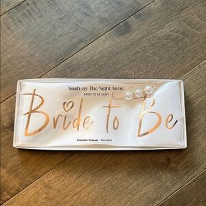 Bride to Be Sash with Pearl Pin